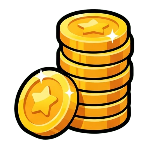 Game icon style: a stack of gold coins